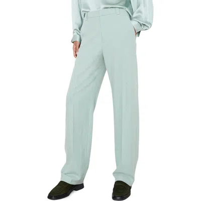Vince Flannel Straight Leg Pants In Blue