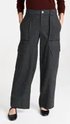 Vince Mid Rise Fluid Cargo Trousers In Pink