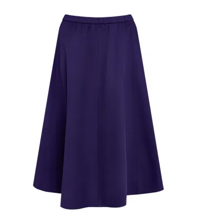 Vince Flared Midi Skirt In Purple