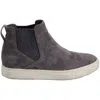 Vince Flat Ankle Sneakers In Grey Suede In Grey