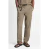 Vince Flat Front Cotton Ripstop Belted Pants
