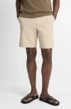 Vince Flat Front Stretch Cotton Chino Shorts In Animal Print