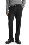 Vince Flat Front Wool Blend Pants In Black