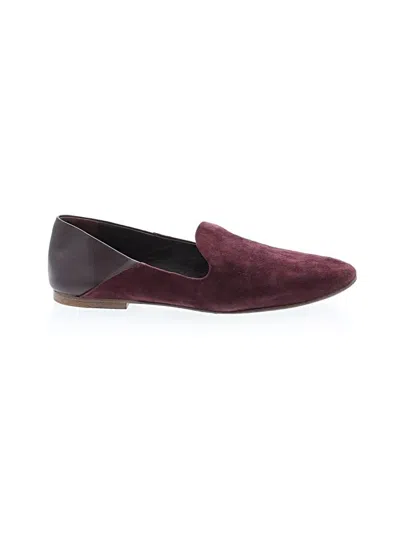 Pre-owned Vince Flats In Burgundy