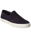 Vince Fletcher Suede Slip-on Sneaker In Blue