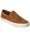 Vince Fletcher Suede Slip-on Sneaker In Brown