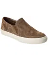 Vince Fletcher Suede Slip-on Sneaker In Gray