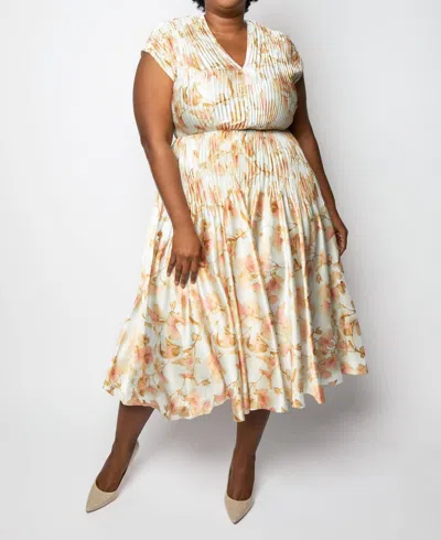 Vince Flora Dress In Soleil In Multi