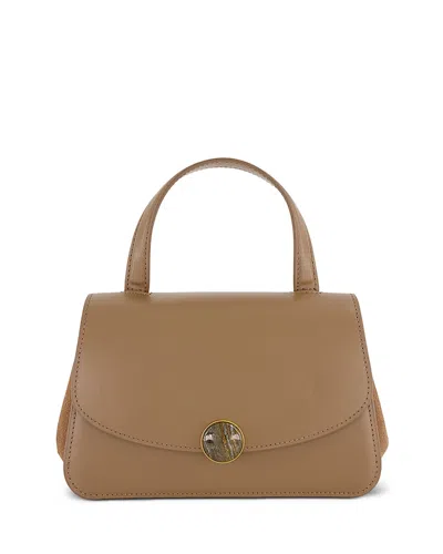 Vince Flora Mini Leather Top Handle Bag In Brown