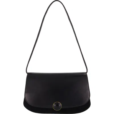 Vince Flora Triple Gusset Leather Clutch Wallet In Black