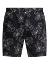 Vince Floral Pattern Shorts With Side And Back Pockets In Black