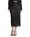Vince Floral Smocked Skirt In Black