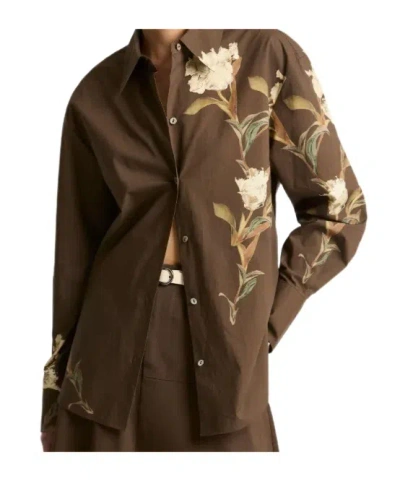 VINCE FLORAL-PRINT SHIRT