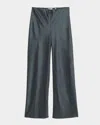 Vince Fluid Bias-cut Crushed Satin Pants In Animal Print