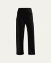 Vince Fluid Bias-cut Crushed Satin Pants In Black