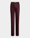 Vince Fluid Bias-cut Crushed Satin Pants In Black Rose