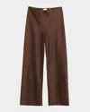 Vince Fluid Bias-cut Crushed Satin Pants In Brown