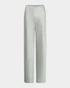 Vince Fluid High Waist Straight Leg Pants In Lt Jade Water