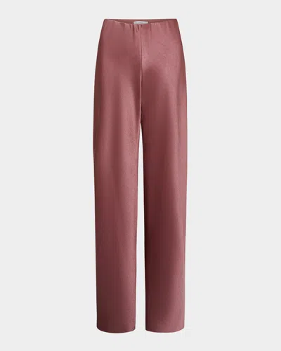 VINCE FLUID BIAS-CUT CRUSHED SATIN PANTS