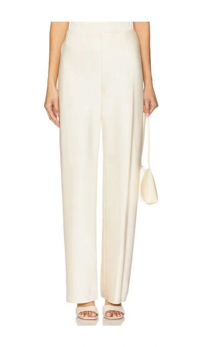 Vince Fluid Bias Pant In 白色