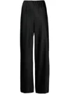 Vince Straight-leg Satin Trousers In Blk Black