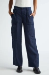 Vince Fluid Cargo Pants In Coastal Blue