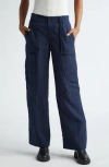Vince Fluid Cargo Pants In Coastal Blue