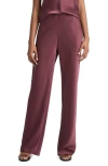 Vince Fluid Bias-cut Crushed Satin Pants In Blr Black Rose