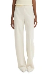 Vince Off-white Satin Bias Trousers In Bona