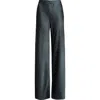 Vince Fluid High Waist Straight Leg Pants In Green