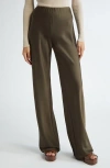 Vince Fluid High Waist Straight Leg Pants In Vine