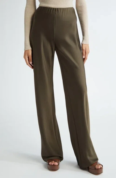 Vince Fluid High Waist Straight Leg Pants In Vine