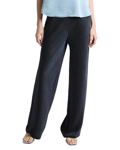 Vince Fluid High Waist Straight Leg Pants In Blue