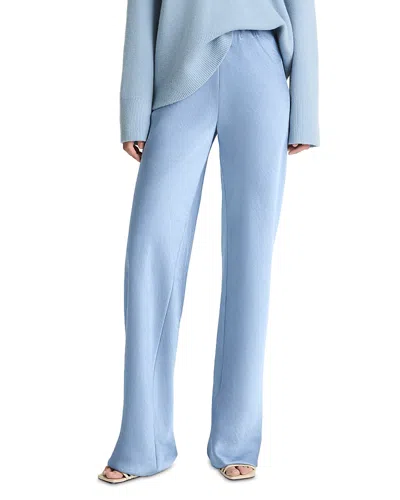 Vince Fluid Satin Bias Pant In Blue