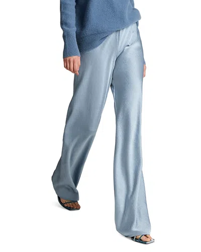 Vince Fluid Satin Bias Pant In Blue