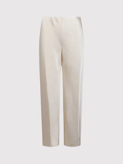 Vince Fluid Satin Trousers In White