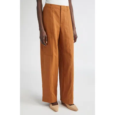 Vince Fluid Utility Pants In Brown