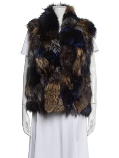 Pre-owned Vince Fox Fur Jacket In Neutral