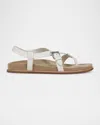 Vince Franca Leather Strappy Sandal In Milk White Leather