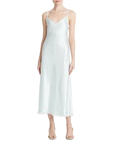 Vince Frayed Edge Bias Cut Cami Dress In Sea Star