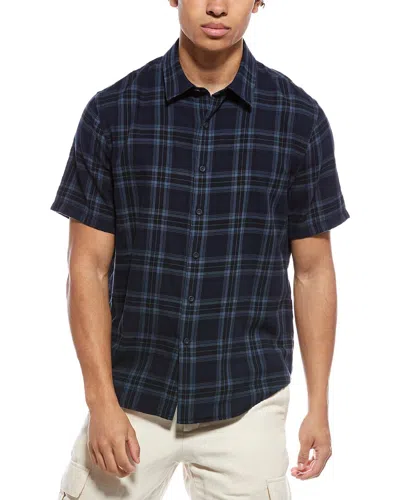 Vince French Placket Shirt In Multi