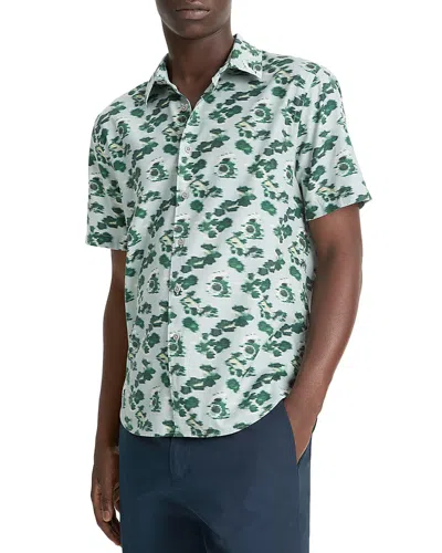 Vince French Regular Fit Short Sleeve Shirt In Light Agave