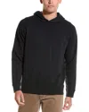 Vince Popover Cotton Hoodie In Black