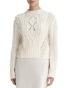 Vince Wool Fringe-trim Cable-knit Sweater