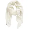 Vince Fringe Cashmere Scarf In Ivory