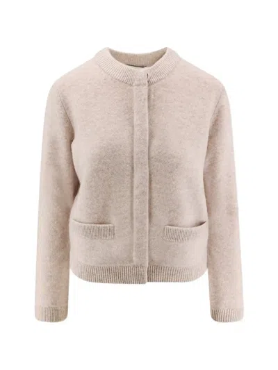 Vince Front-pocket Cardigan In Neutral