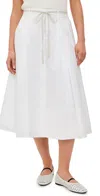 Vince Canvas Tape Cotton Skirt In Optic White In Optic White