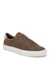 Vince Fulton Men's Suede Lace Up Sneakers In Flint