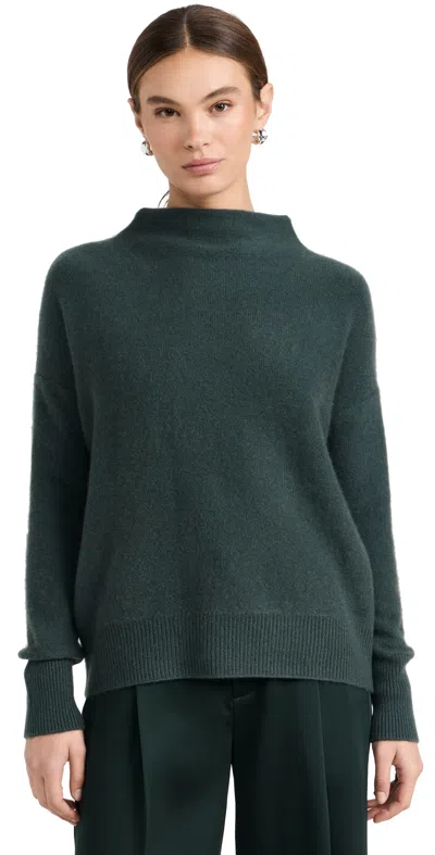 Vince Funnel Neck Cashmere Sweater In Azurine