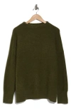 Vince Funnel Neck Cashmere Sweater In Heather Bay Leaf